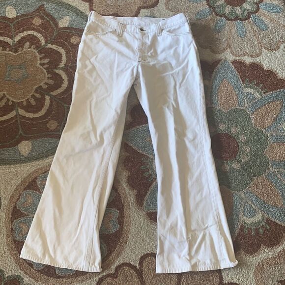 VINTAGE LEE HI-RISE FLARE DISTRESSED JEANS - Picture 8 of 12